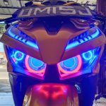 Custom lampu honda vario led new dengan double proji hid plus drl alis sen running AE Cob