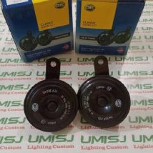 KLAKSON HORN DISC DISK BULAT MOBIL MOTOR 12V HELLA