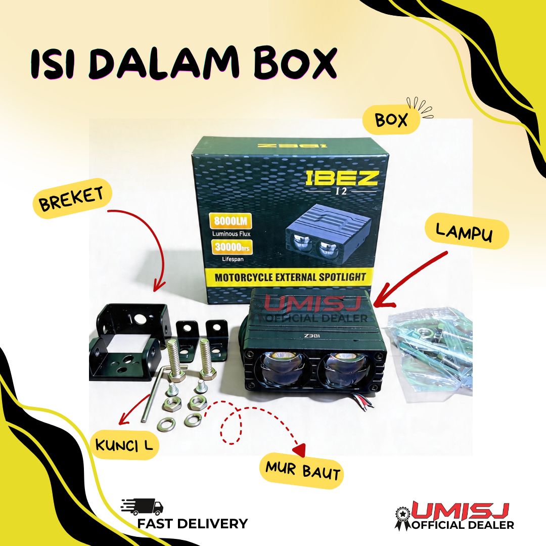 Lampu Velolaser Ibez i2 – 2 Mata Mini Laser Cahaya Biled
